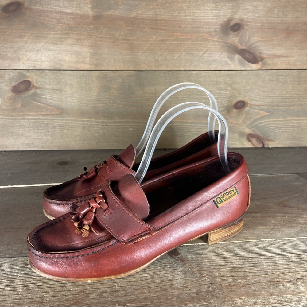 quoddy womens size 6.5 shoes brown leather slip on comfort loafers
